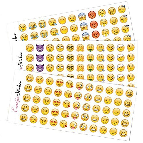 Emoji Stickers 12 Sheets with Same Popular Happy Emojis Faces Icons Kids  Stickers from iPhone