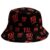 City Hunter Bd1280 Emoji 100 All Over Bucket Hat – Black