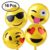 Kuuqa 18″ Reusable Emoji Mylar Party Balloons Emoji Balloons Emoji Party Supplies 16pcs